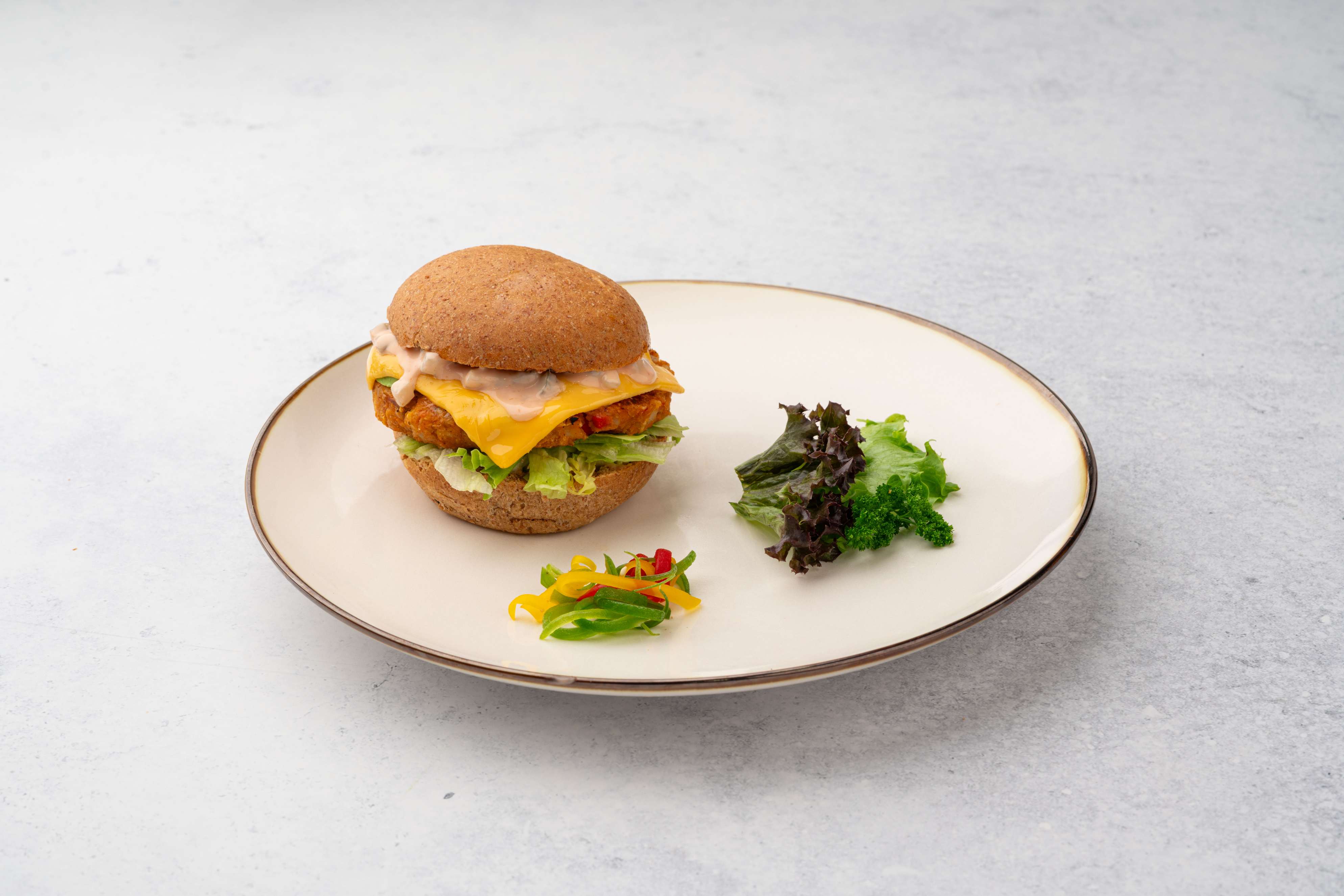 Cajun Chickpea Sweetpotato Burger